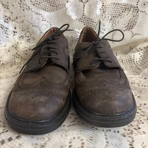 Jomos Aircomfort Men's Size 44 (11) Wingtip Brogues Brown Leather Oxfords Shoes